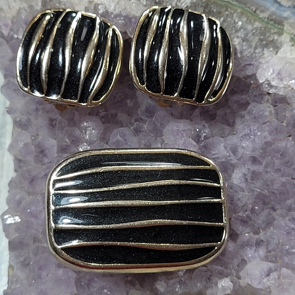 Ernest Gideon Bek Jewelry - Vintage Ernest Gideon Bek Earrings and Pendant/Brooch Set.